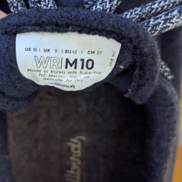 Allbirds Merino Wool Blue Woven Sneakers Lace Up Men’s Size US 10 EUR 42 - Picture 5 of 5